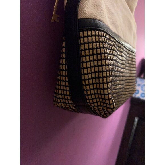 Fossil Maya Bag Leather Trim Colorblock Hobo Purse Multi Crossbody Strap Neutral - Picture 6 of 11